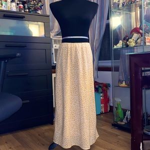 Japna yellow mustard floral ankle length skirt
